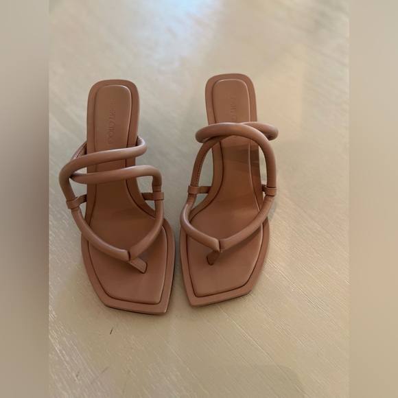 - Jimmy Choo 70 mm Nude Sandals - Size 6.5 (36.5) - Picture 4 of 6